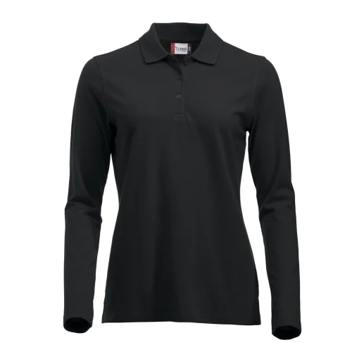 Polo clásico de manga larga para mujer ref 28247 - Negro