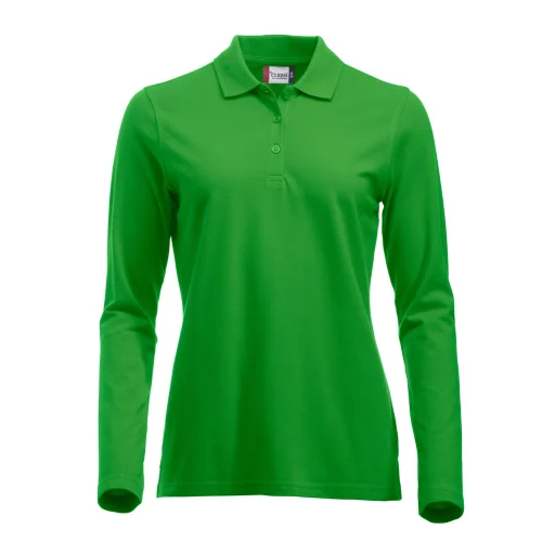 Polo clásico de manga larga para mujer ref 28247 - Verde Manzana