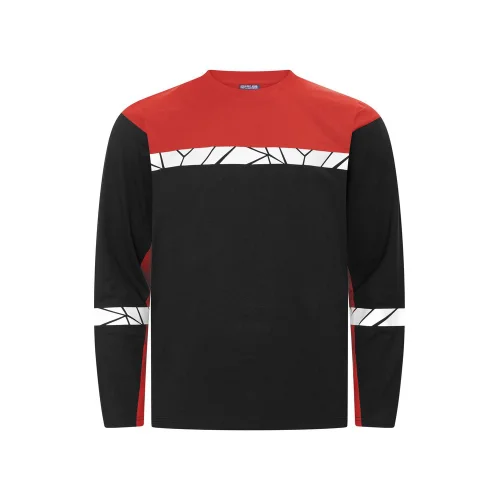 Camiseta de trabajo de manga larga Projob 7002 Ref 647002 - Negro Rojo