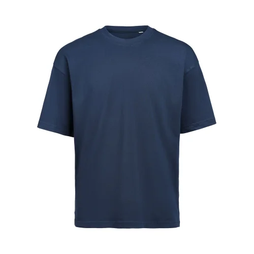 Camiseta unisex holgada de algodón orgánico Untagged Movement UM Ref 3410020 - Marino