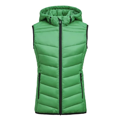 Chaleco acolchado con capucha desmontable mujer Printer Base Ref 2261082 - Fresh Green