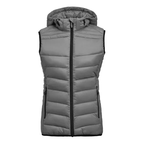 Chaleco acolchado con capucha desmontable mujer Printer Base Ref 2261082 - Gris Acero