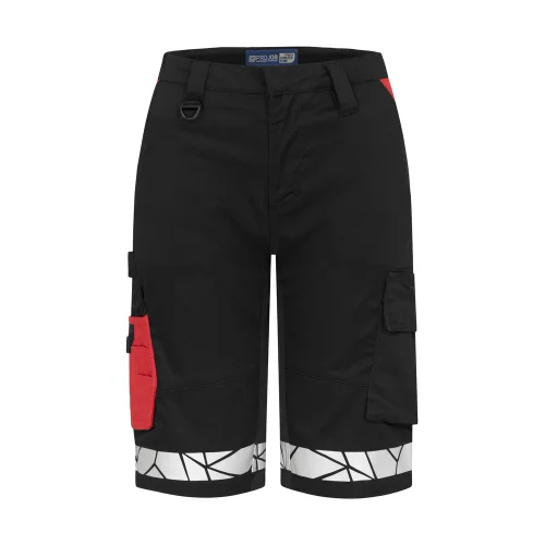 Pantalón corto de trabajo con bolsillos mujer Projob 7514 Ref 647514 - Negro Rojo