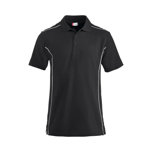Polo Piqué con Cuello de Espiga REF 28222 - Negro
