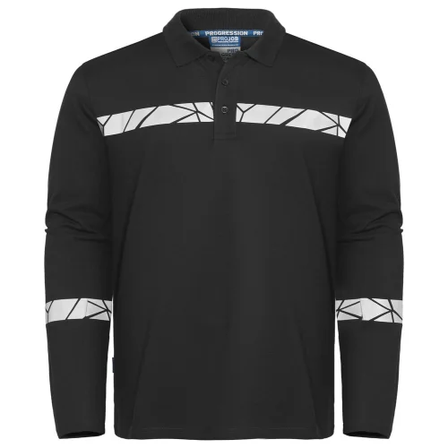 Polo piqué de manga larga Projob 7004 Ref 647004 - Negro Negro