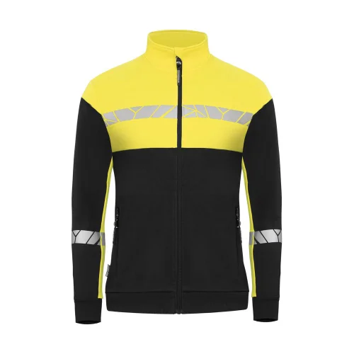 Sudadera de trabajo con cremallera completa mujer Projob 7105 Ref 647105 - Negro Amarillo