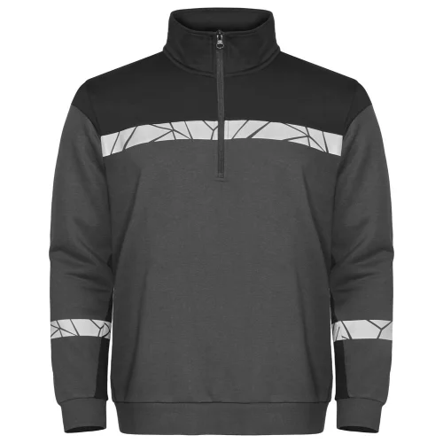 Sudadera de trabajo con media cremallera Projob 7102 Ref 647102 - Gris Negro