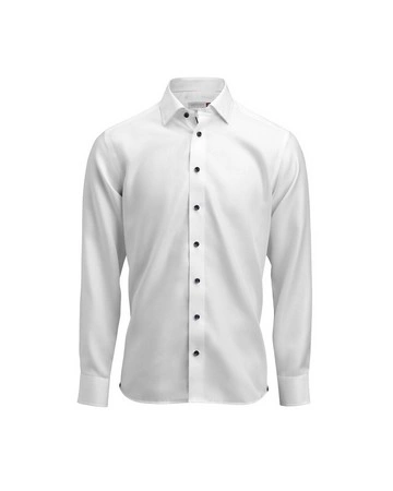 Camisa con cuello oculto y textura de sarga ref 2912302